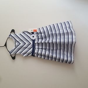 Girls blue and white formal dress